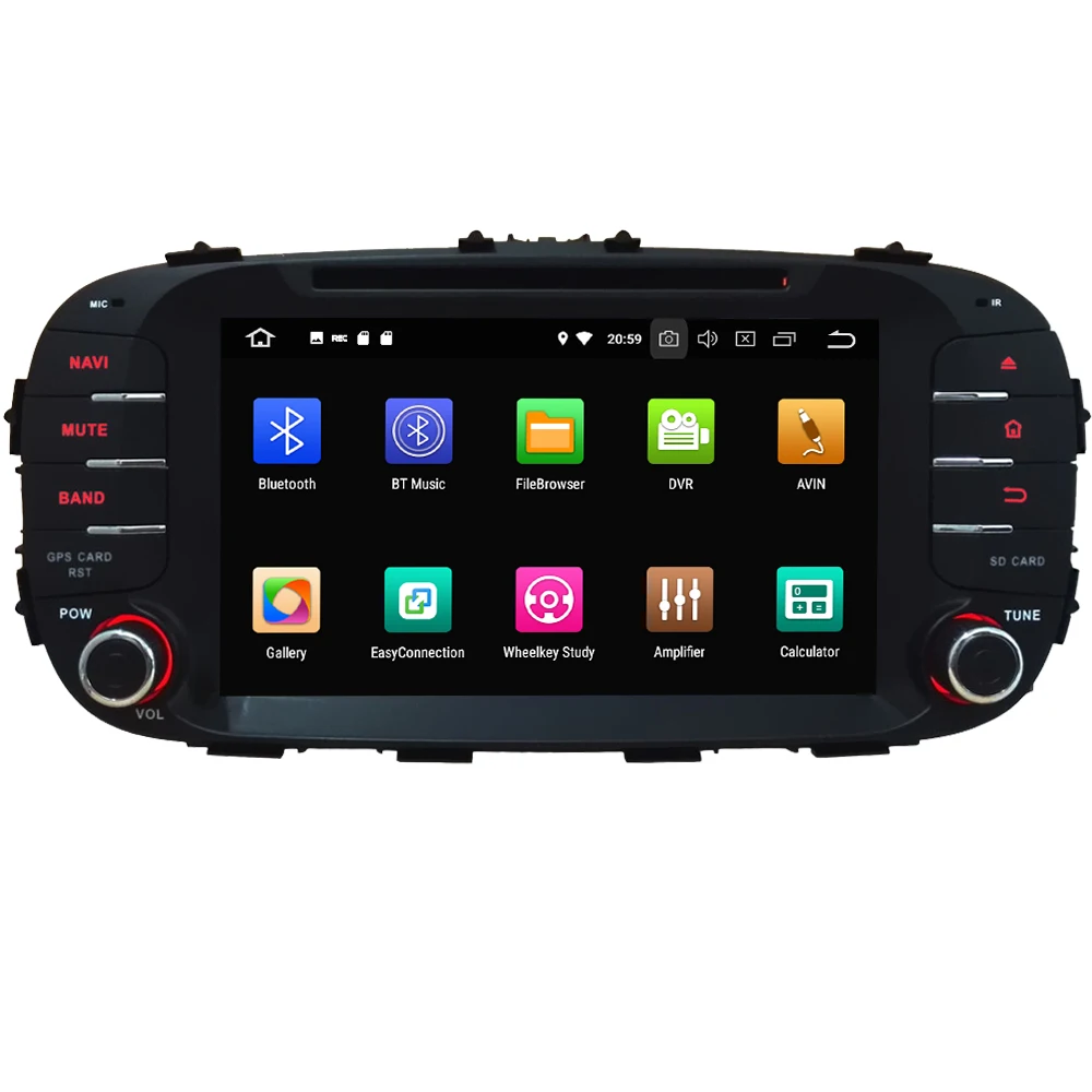 Clearance 8" Octa Core 4G WIFI Android 8.1 4GB RAM 64GB ROM RDS USB AUX Car DVD Multimedia Player Radio Stereo For Kia Soul 2014-2017 2018 1