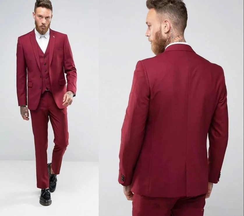 custom-red-slim-fit-groom-tuxedos-notch-lapel_