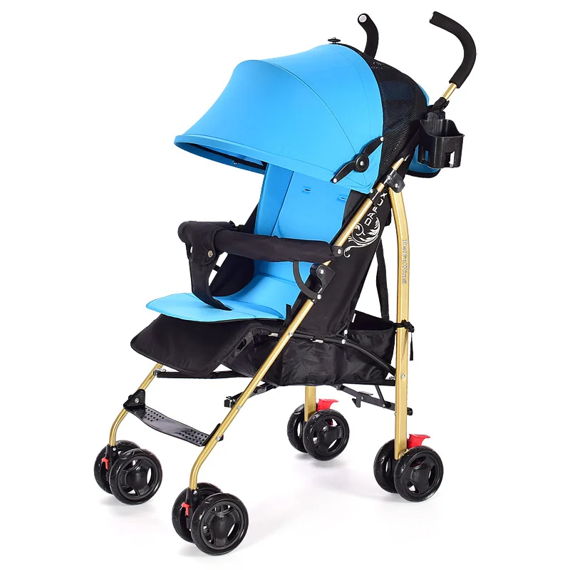 

Baby Stroller Can Sit Reclining and Light Folding Local Gold Tube Shock Absorber Four Seasons Kinderwagen Lightweight Stroller