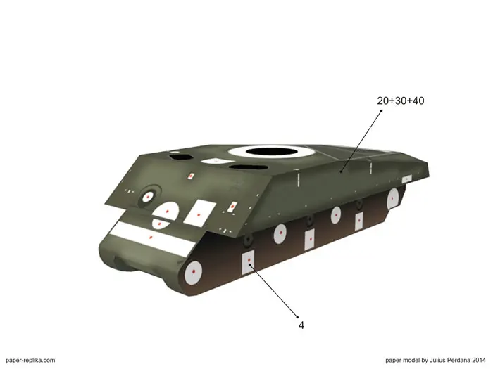 1:30 Шерман M4A3E8 Танк военное оружие 3D бумажная модель