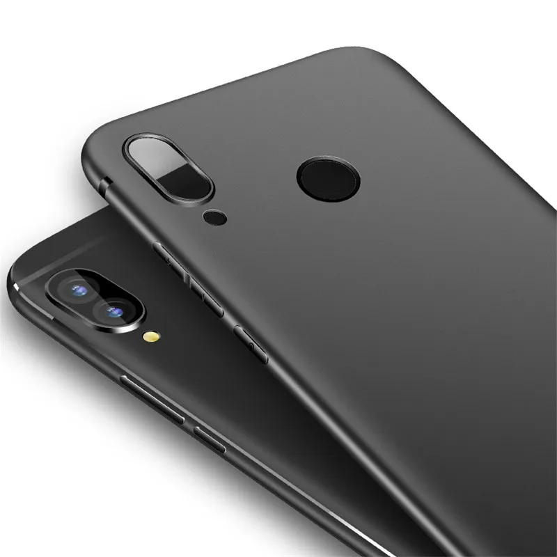 NFH Мягкий матовый ТПУ черный чехол для телефона Huawei mate 20 Lite P20 Pro P smart On Honor 8 8X Max 9 10 Y5