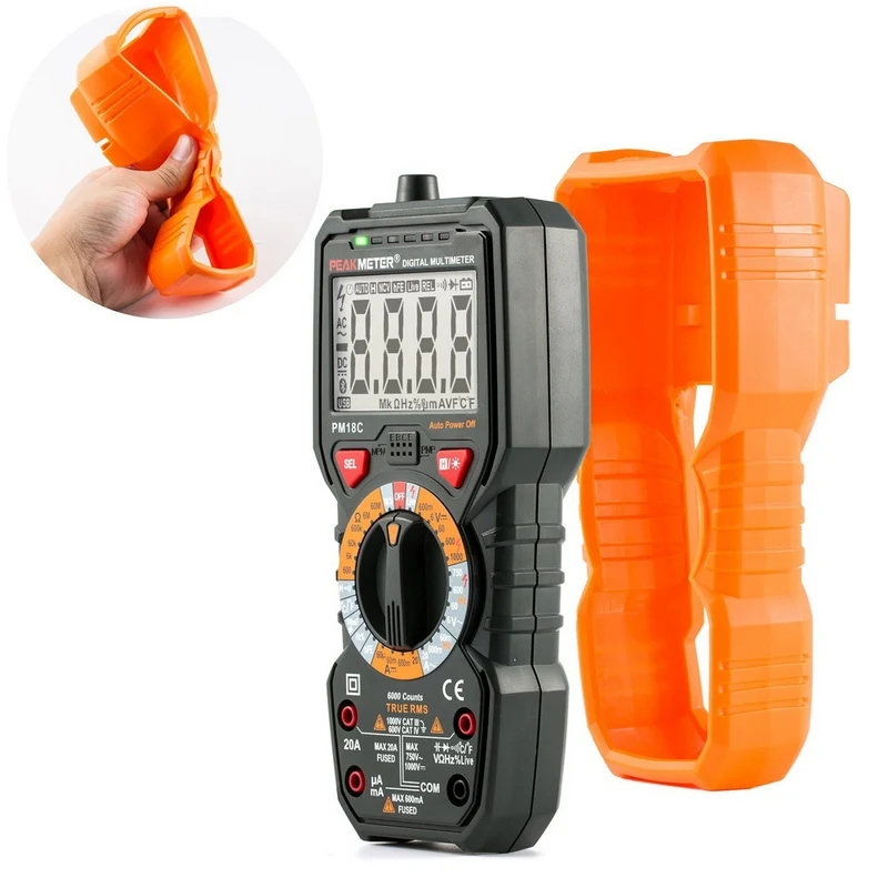 Official-PEAKMETER-Digital-Multimeter-PM18C-with-True-RMS-AC-DC-Voltage-Resistance-Capacitance-Frequency-Temperature-NCV (5)