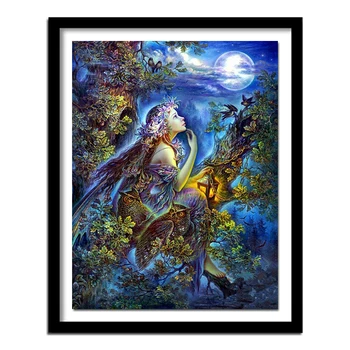 

Diamond Embroidery Kits DIY 5D Diamond Painting Angel Pattern Picture Of Rhinestones Crystals Fantasy Forest Home Decor