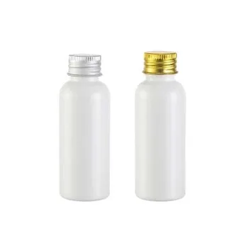 

50pcs,50ml white-long section-aluminum cap bottle lotion bottles, ub-bottling,cosmetic bottles,refillable bottles