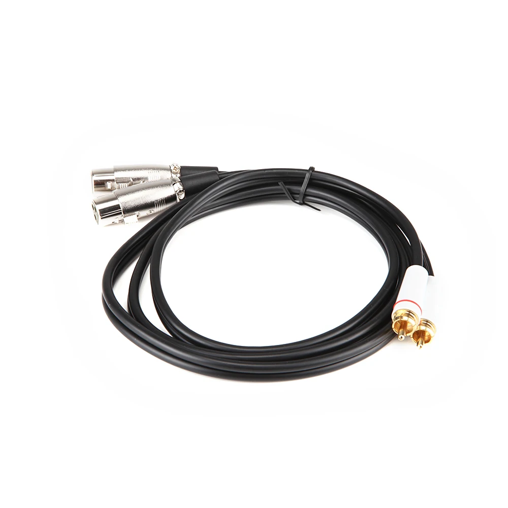 1.5 м двойной 6.35 мм Мужской Mono 2 RCA Phono стерео аудио разъем Aux кабель к phono