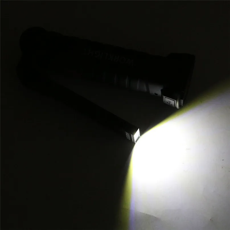 Фонари COB+ светодиодный свет USB Перезаряжаемые Магнитный факел Гибкая инспекции лампы Cordless Worklight#3F22