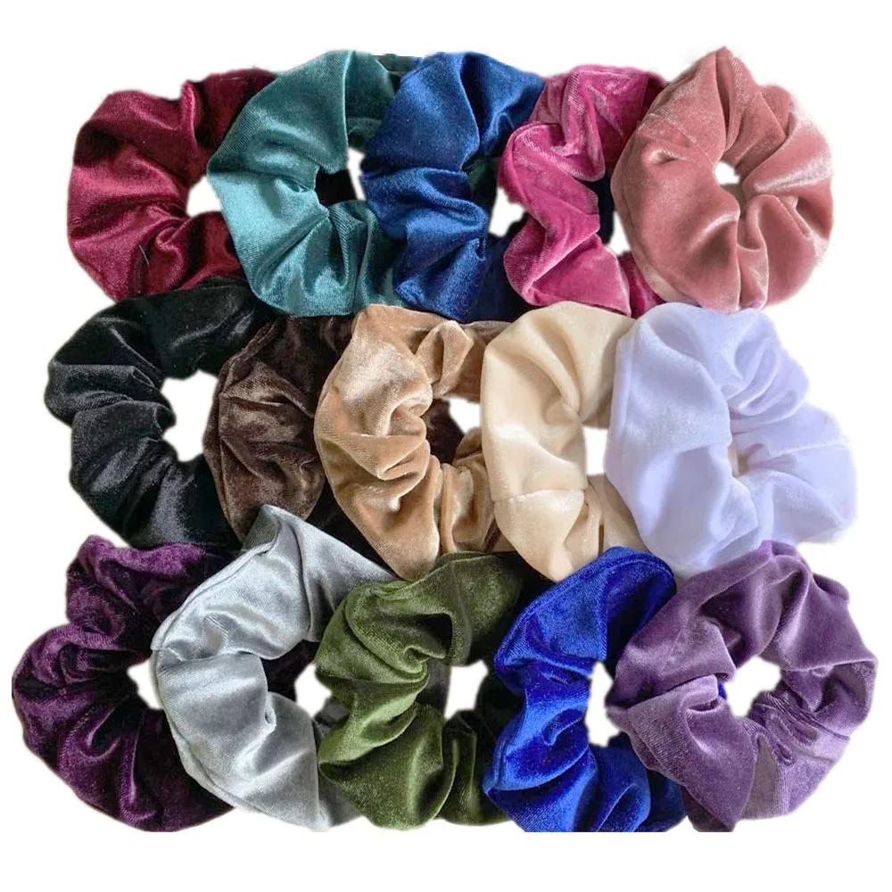 

1PC Fashion Women Velvet Solid High Elastic Hair Bands Hair Tie Gum Ponytail Holders Bands Hair Accessories for Lady Headwear