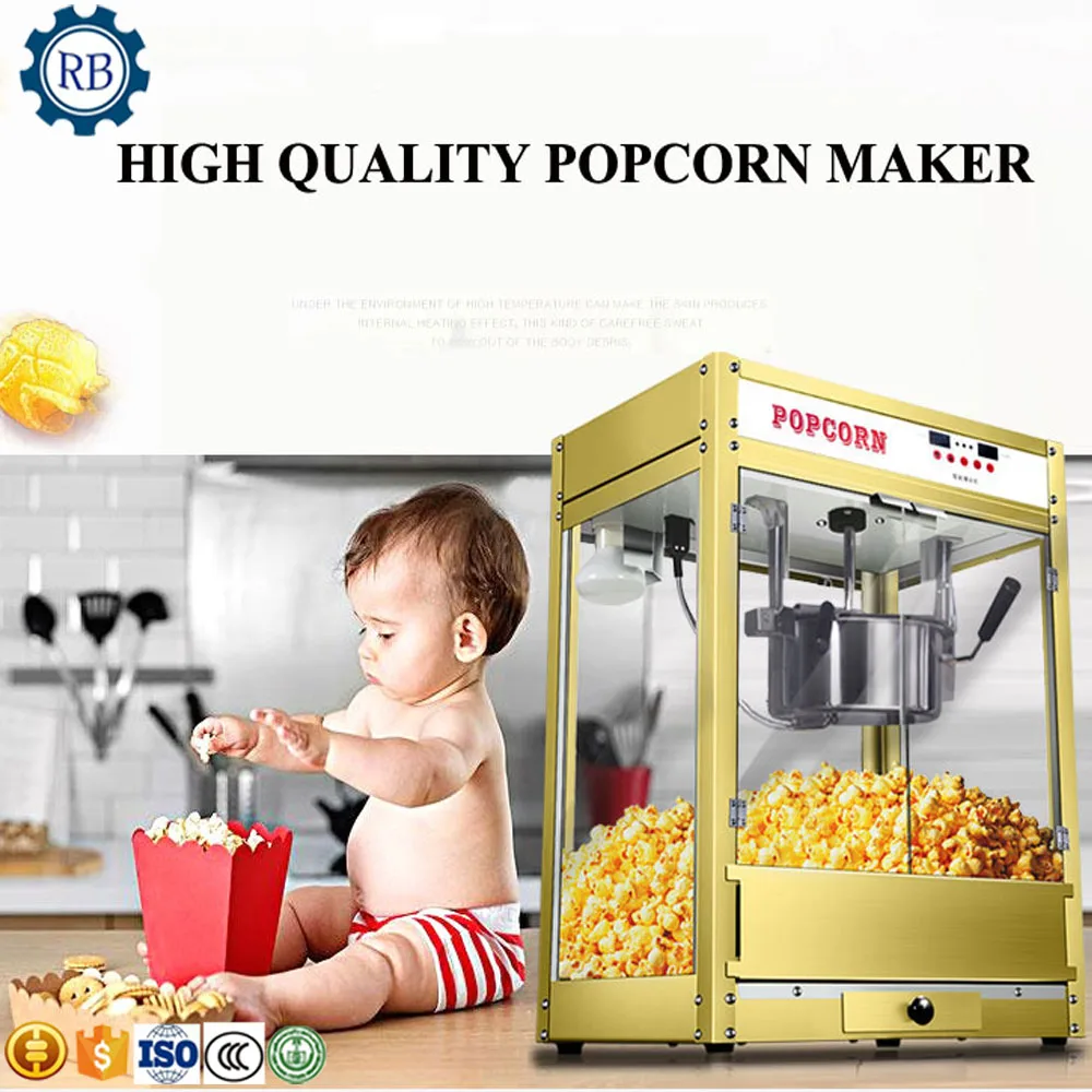 Small household mini hot air popcorn machine children's maker kettle corn bulking puffing for kids gift | Бытовая техника