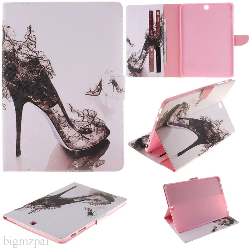2 Sides Painted Tablet Case For Samsung Galaxy Tab S2 9.7'' T815SM -T810 Case Wallet Flip PU Leather Cover for Clever Gilrs Boy (29)