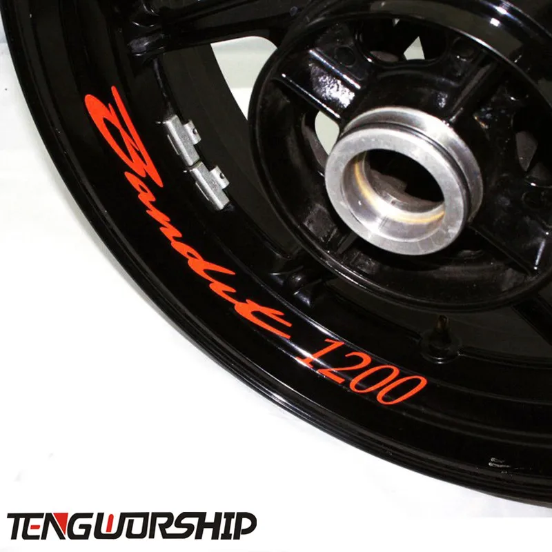 

Teng Worship 8 X CUSTOM INNER RIM DECALS WHEEL Reflective STICKERS STRIPES for SUZUKI BANDIT 1200