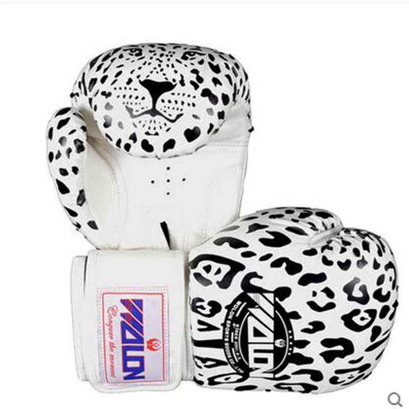 Leopard pattern boxing gloves for menmitt mmaboxing glovesluva muay