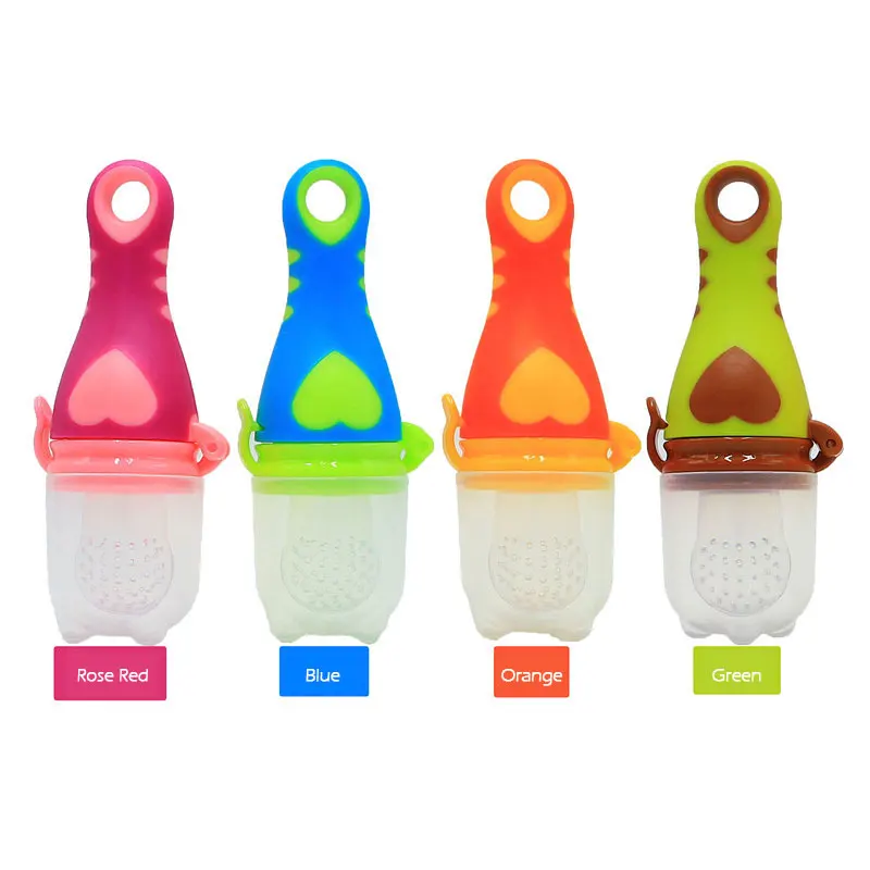 1Pcs Fresh Food Baby Pacifiers Heart-shaped Fruit Feeder Nipples Feeding Safe Baby Supplies Nipple Teat Pacifier Bottles Nibbler