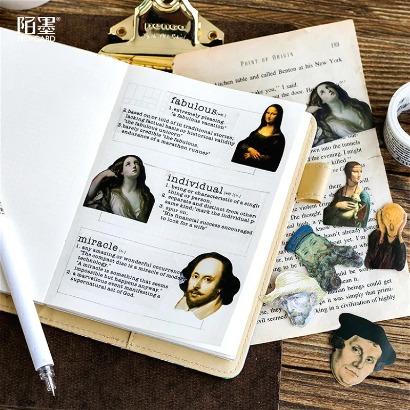 

Hot Sale 45pcs/set Character Notebook Diary Drawing Painting Graffiti Cover Paper Memo Pad Office School Supplies Gift