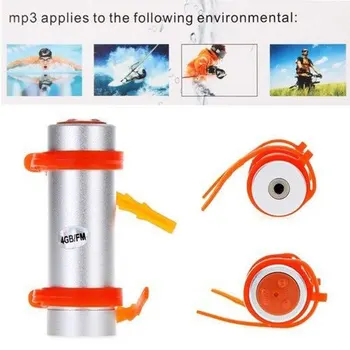 

Built-in 8GB Diving Waterproof Swimming MP3 Player FM Raido Level IPX8 Underwater Sports MP3 with Earphone Armband