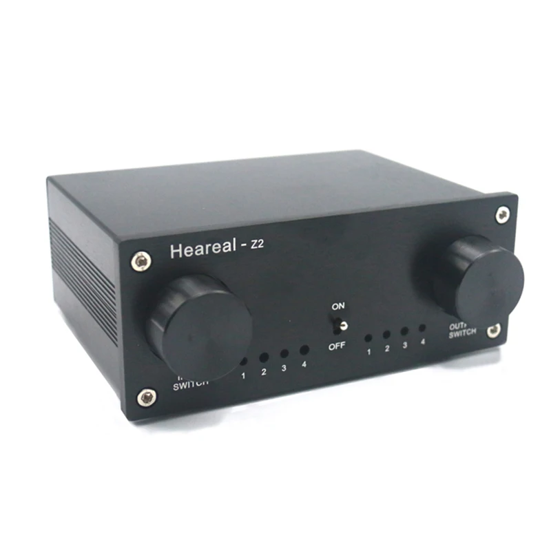 

RCA 4 Input 4 Output Lossless Audio Signal Switcher Switch Splitter Selector DC 12V For Amplificador Audio