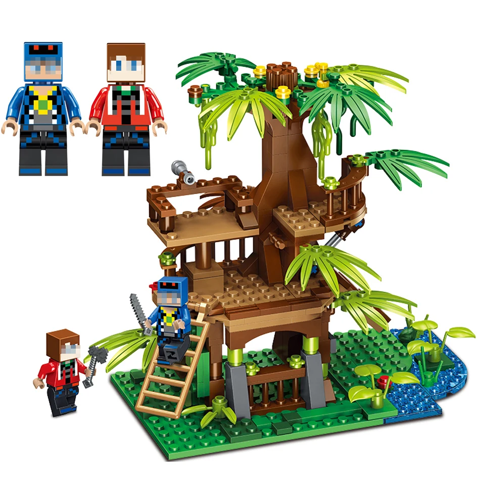 The Jungle Tree House Forest Brick Building Blocks Compatible All