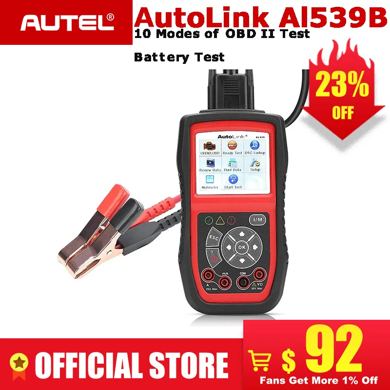 

Autel Autolink AL539B OBD2 scanner automotive Electrical Test Tool For odb2 diagnostic tool EOBD OBD 2 car Code Reader PK al539