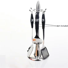 BY-GJ03 кухня Поворотная стойка держатель из нержавеющей стали ложка-Лопатка вешалка вращающаяся полка для хранения инструменты для приготовления пищи Органайзер пластина Tack