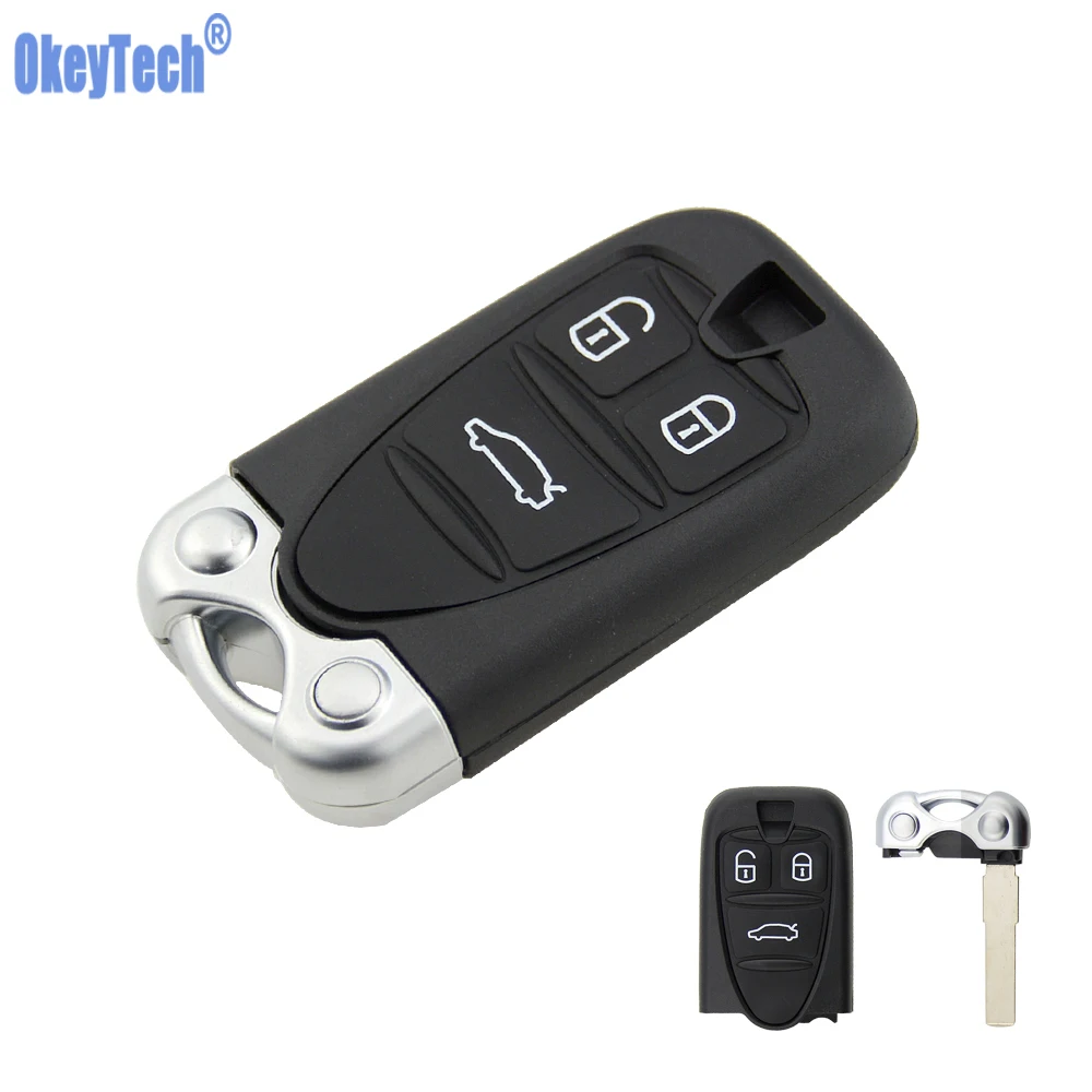 

OkeyTech Replacement 3 Buttons Smart Key Replacement Remote Control Housing Car Key Shell for ALFA ROMEO 159 Brera 156 Spider