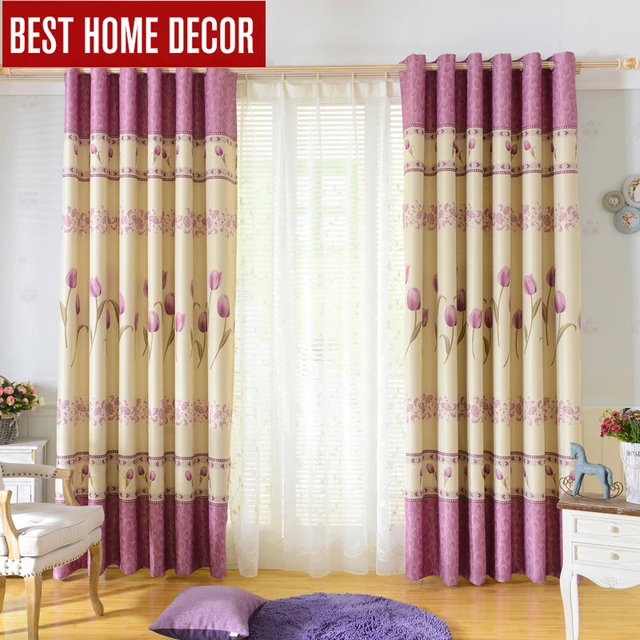 Pastorale tissu rideaux pour fenêtre stores rideaux violet fenêtre ... Pastorale tissu rideaux pour fenêtre stores rideaux violet fenêtre ...