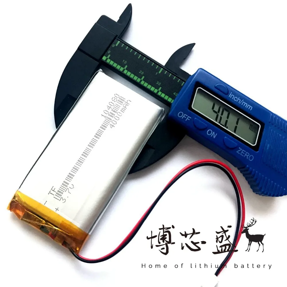 3,7 V 4000 mAh 104080 соединительная головка XH2.5mm 2 p полимерная литиевая батарея gps psp DVD электронные книги планшет ПК история машина