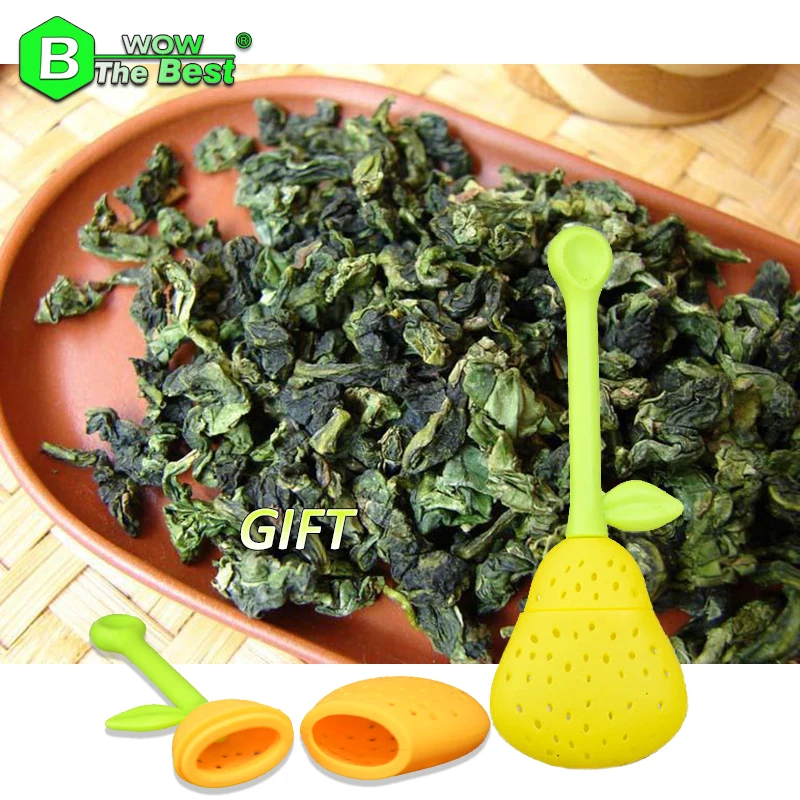 Funny Pear Tea Strainer + 500g Tieguanyin Tea 1725 flower aroma Chinese Oolong Tea Fujian Tie guan yin Teguanin Anxi Ti kuan yin