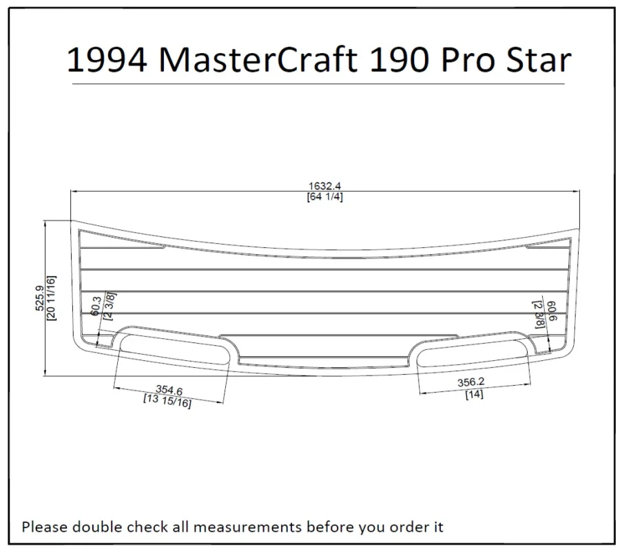 

1994 MasterCraft 190 Pro Star Boat Swim Platform Pads 1/4" 6mm EVA Teak Decking