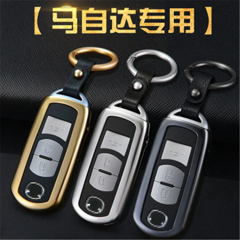 

3D Aluminum Alloy Car Remote Key Case Cover For Mazda 2 3 6 Axela Atenza CX-5 CX5 CX-7 CX-9 2015 2016 2017 Smart 2/3 Buttons
