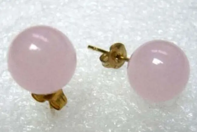 FREE SHIPPING>>> Hot sale Free Shipping 5PCS >>>>10MM pink stone earring