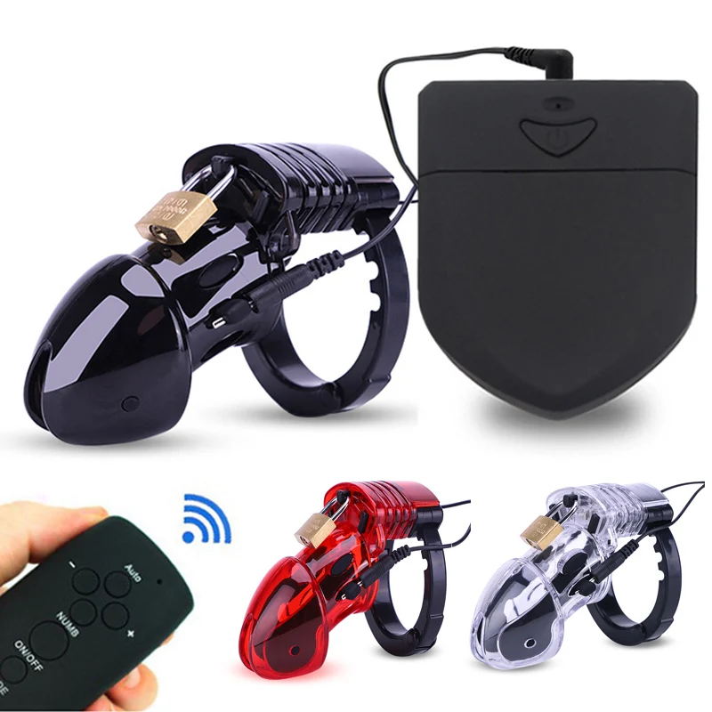 

Wireless Remote CB6000 Chastity Device Cock Cage For Man,Electro Shock Male Lock With Adjustable Ring Chastity Belt No Condoms