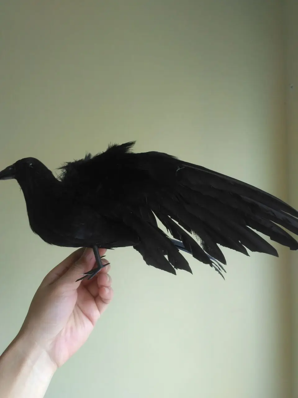 new simulation black crow toy foam&fur wings crow doll gift about 45x30cm