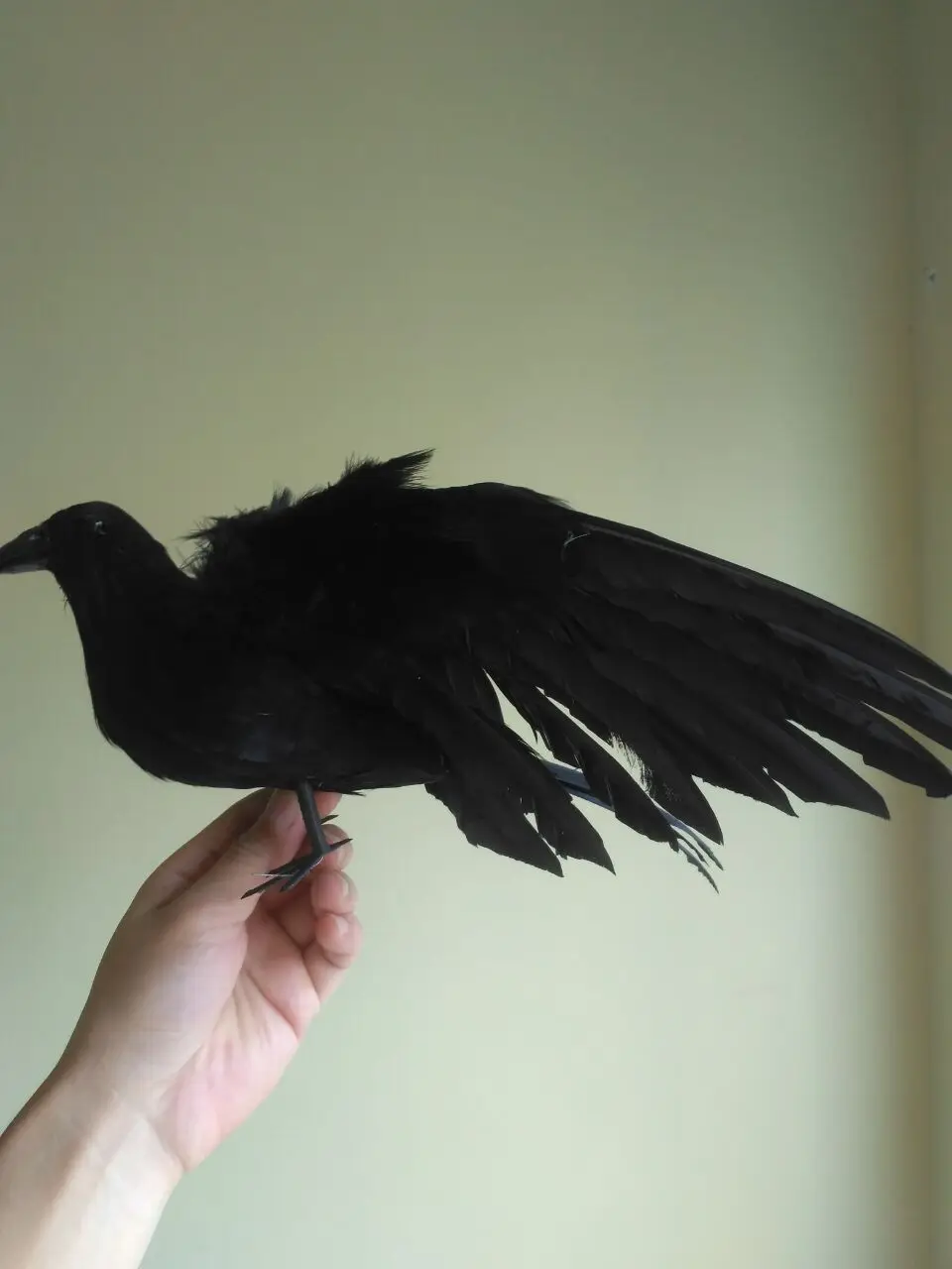 

new simulation black crow toy foam&fur wings crow doll gift about 45x30cm