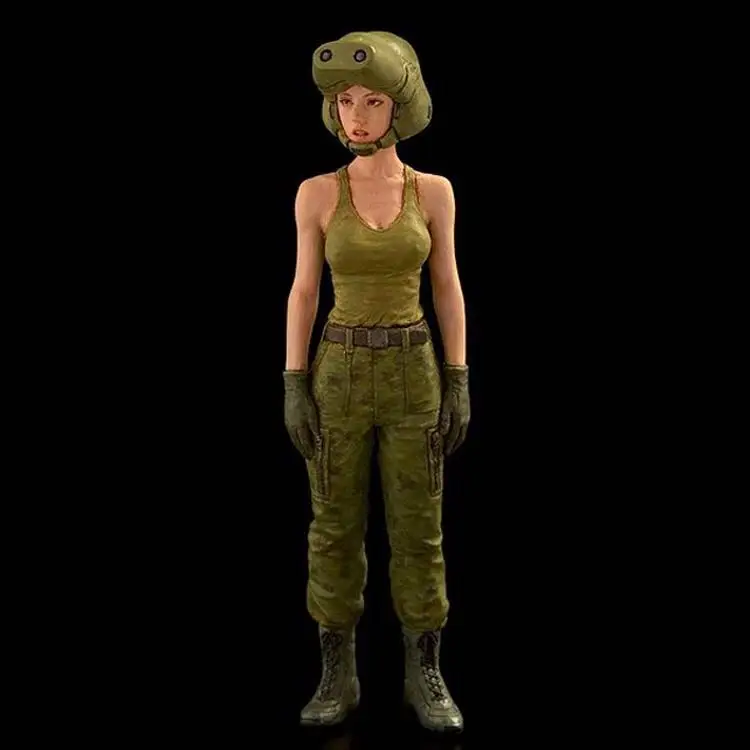 

1/35 scale resin warrior science fiction female driver model figures
