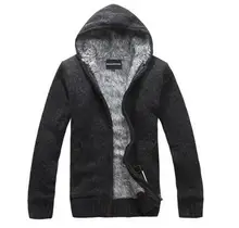 Kostenloser Versand herrenbekleidung strickte oberbekleidung männlichen verdickung kapuze pullover oberbekleidung Männer liner strickjacke männlichen