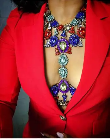 

Vedawas Fashion Facebook Instagram 2016 Hot Body Jewelry Chain Multicolor Collar Choker Long Statement Necklace Wholesale XG2274