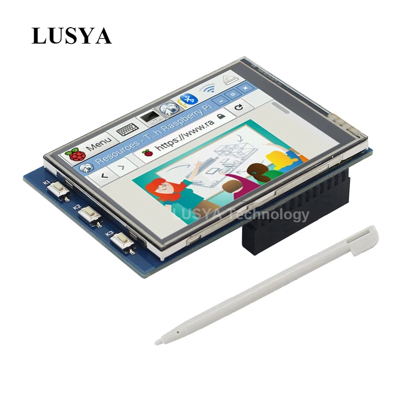 

Lusya 2.8 inch TFT LCD display module high-speed SPI Screen support Raspberry Pi 3B+/3B with Touch pen T0659