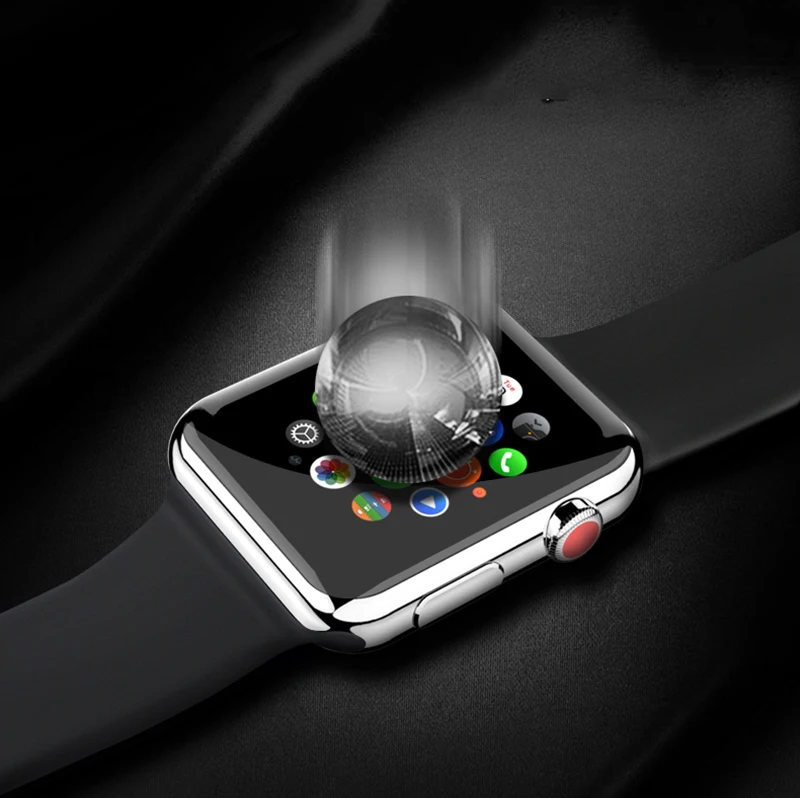 Suntaiho 10D полное покрытие из закаленного стекла для Apple Watch Screen Protector 40-44 мм, потому что я смотреть фильм 4 серии 1/2/3/4 не стеклянная пленка