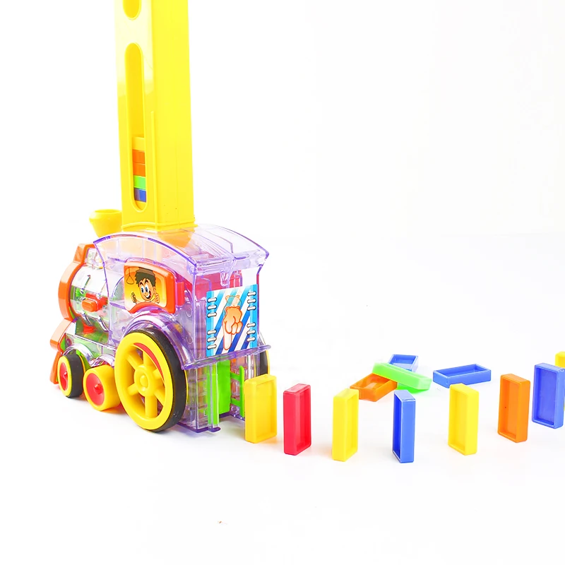 

New Arrive Domino Automatic Placement Toy Set Electric Train children's Puzzle Creative Domino Toy Car for Kids Birthday Gifts