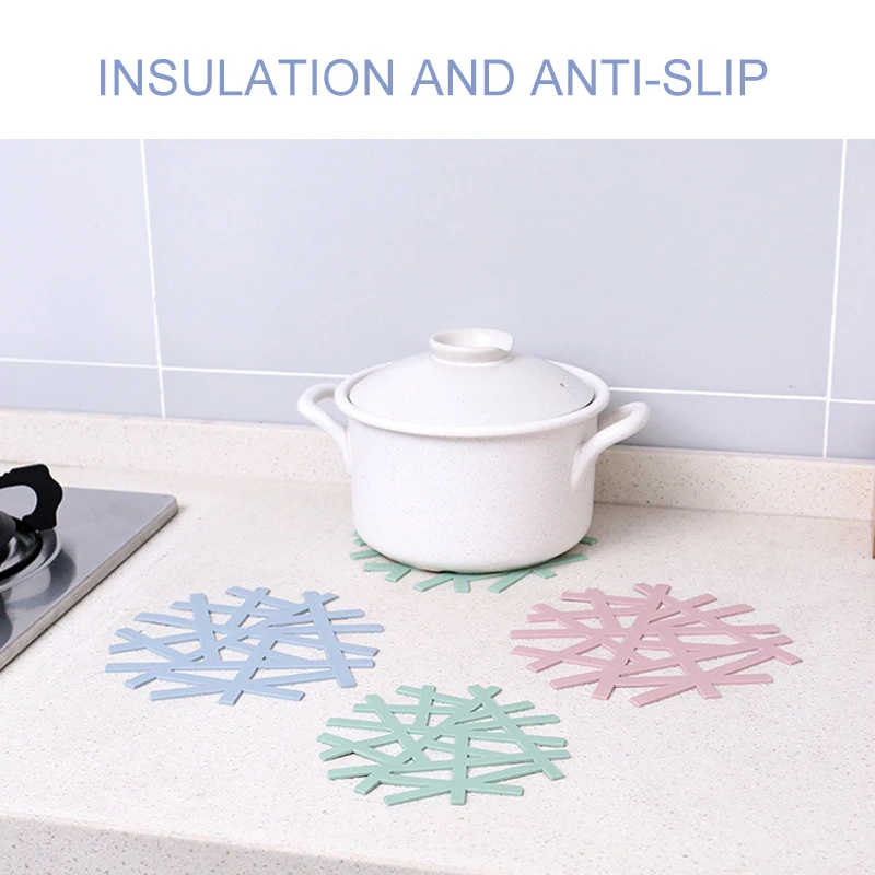 

Insulation Pad Heat-resistant Placemats Cup Mat Silicone Coaster Anti-slip Coffee Tea Mats Placemat Kitchen Accessories DropShip