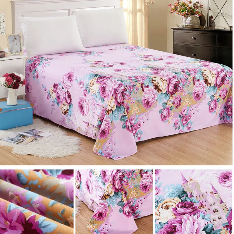 

Full Fitted Sheet Bed Sheets Poly Cotton 4 Sizes New Flora Color Sheets