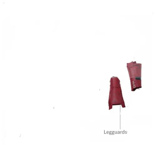 Костюм Дэдпул 2 для косплея; костюм Уэйда Вилсона; аксессуары для костюмированной вечеринки; красный костюм Дэдпула из искусственной кожи; маскарадный костюм; Маска; обувь; перчатки - Цвет: legguards