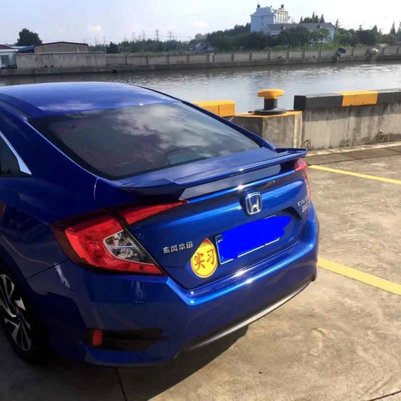Для Honda Civic Высокое качество ABS Материал пирмер цвет заднее крыло багажника спойлер