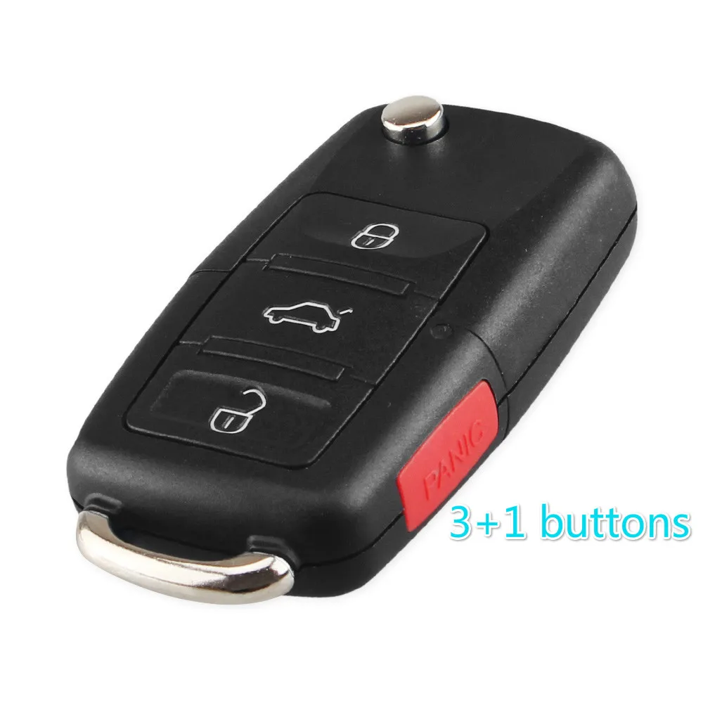 KEYYOU 10 шт. удаленное Автомобильный ключ чехол для ключей для VW Golf 4 5 6 7 Passat B5 B6 тигуан Жук поло MK4 MK6 Bora 2/3/4 кнопки - Количество кнопок: Model 1