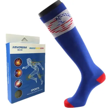 

Outdoor Sport Men Mid-calf Length Sock Protect Ankle Reinforced Heel High Elastic Professional Compression Socks With Gift Box
