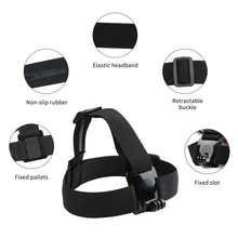 SHOOT Black Elastic Head Strap Mount For GoPro Hero 4 3 5 Session SJCAM SJ4000 SJ5000 Xiaoyi 4K Camera Harness Go Pro Accessory