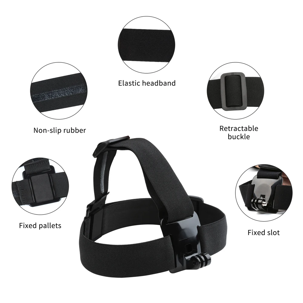 Эластичное крепление SHOOT для камеры GoPro Hero 9 8 7 5 Black Sjcam Sj4000 Yi 4K H9r|for gopro hero|elastic head
