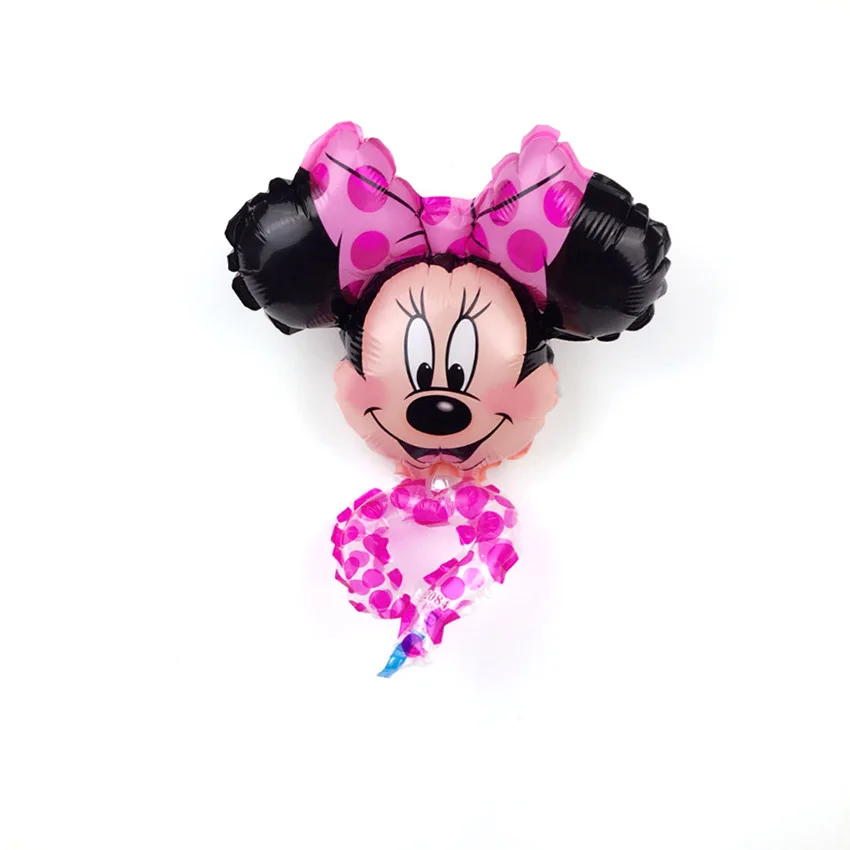 

Free Shipping 1 pcs New mini hand ring Minnie Mickey aluminum balloon children's toys party birthday balloons 32*25 cm