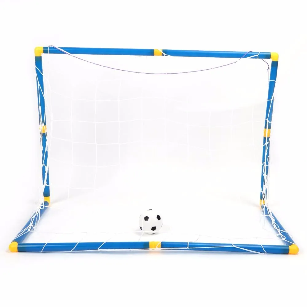 

Children Soccer Set Football Goals Post Net Ball Pump Entertainment Gears for Kids Having Fun Indoor Outdoor
