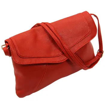 

New Fashion Women's Envelope Bag Leather Messenger bags Handbag Shoulder Crossbody Cross body Bags Purses satchels Bolsas red