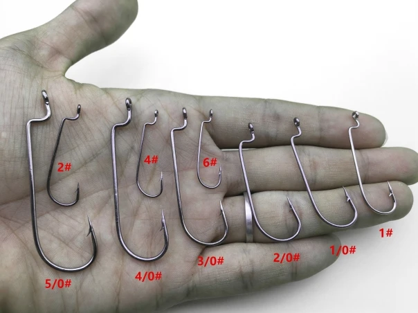 Rompin 100 шт./пакет узкий зазор крючок под червя Джиг Рыболовная блесна крючки на окуня для мягкой приманки Texas Group Hook 6 #-5/0